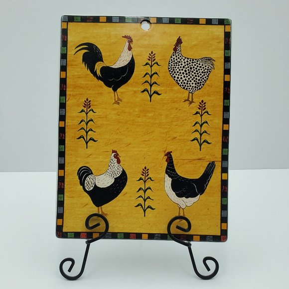 Sakura Warren Kimble Country Quartet Trivet Wall Decor Rooster Chicken Hen - Picture 2 of 7